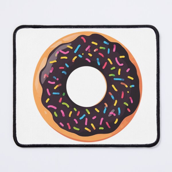 Item preview, chocolate sprinkle donut| cute sweet food illustration designed and sold by insiya-art.