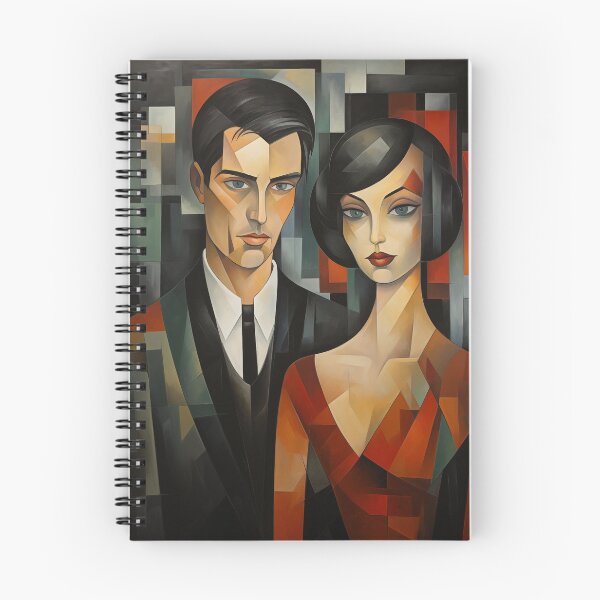 Artikelvorschau, Elegantes kubistisches Paar, kubistische Kunst. entworfen und verkauft von GiriaGallery.