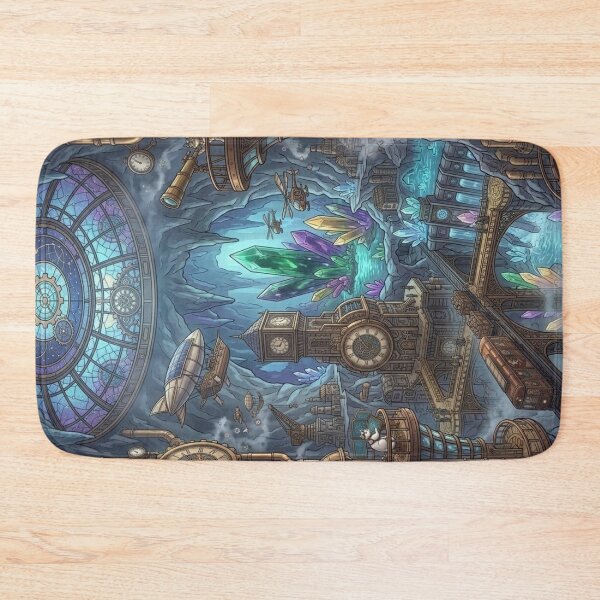 Item preview, Epic Steampunk Crystal Cave with Underground City and Observatory designed and sold by Vyxorea.