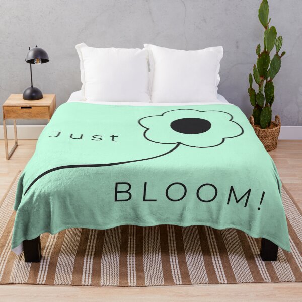 Item preview, Just Bloom! - Minimalist Flower Line Art Poster - Green Blue designed and sold by Très Joli Brothers.