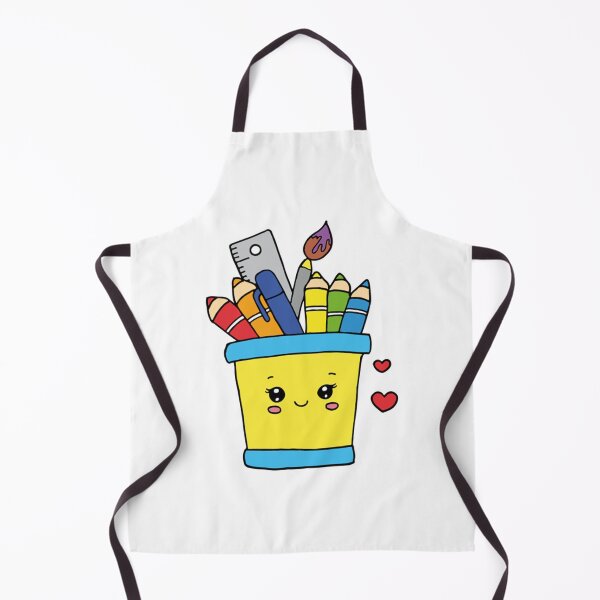 Item preview, Cute Pen Holder Kawaii School Supplies Illustration designed and sold by Loopdrawings.