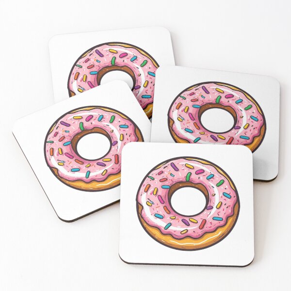 Item preview, Pink Sprinkle Donut | Cute Kawaii Dessert Illustration designed and sold by insiya-art.