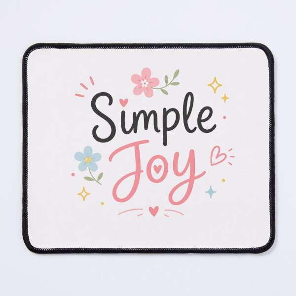 Item preview, Simple Joy Cute Minimalist Quote Design | Aesthetic Pastel Typography | Positive Vibes Art for Stickers, T-Shirts & Gifts designed and sold by Sanika arts .