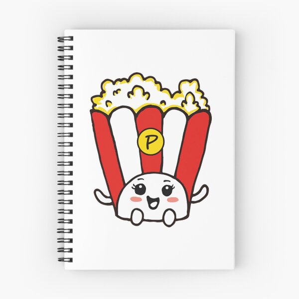 Artikelvorschau, Niedlicher Popcorn-Eimer, Kawaii-Illustration für einen Filmabend entworfen und verkauft von Loopdrawings.
