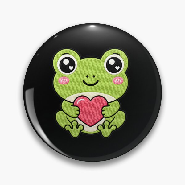 Item preview, Love Frog Kawaii Cute Heart Frog Cartoon Sticker designed and sold by ColorSplash123.