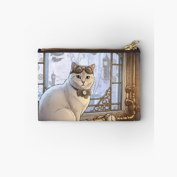 Item preview, Elegant White Cat at the Window with City View designed and sold by Vyxorea.