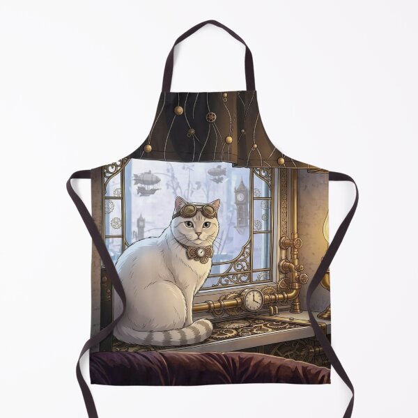 Item preview, Elegant White Cat at the Window with City View designed and sold by Vyxorea.