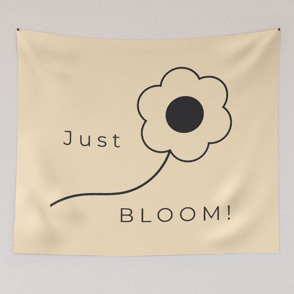 Item preview, Just Bloom! - Minimalist Flower Line Art Poster. Vanilla designed and sold by Très Joli Brothers.