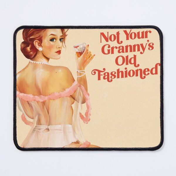 Item preview, Poster Not Your Granny's Old Fashioned - Sexy Vintage Pinup Girl In Lingerie Drinking Whiskey Painting designed and sold by tarryHery.