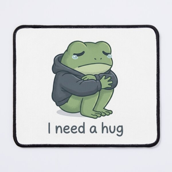 Item preview, I Need A Hug Frog – Cute Lonely Frog Sticker designed and sold by Elviqus Shop.