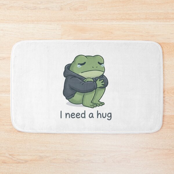 Item preview, I Need A Hug Frog – Cute Lonely Frog Sticker designed and sold by Elviqus Shop.