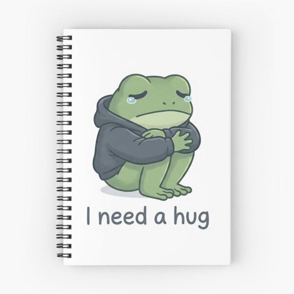 Item preview, I Need A Hug Frog – Cute Lonely Frog Sticker designed and sold by Elviqus Shop.