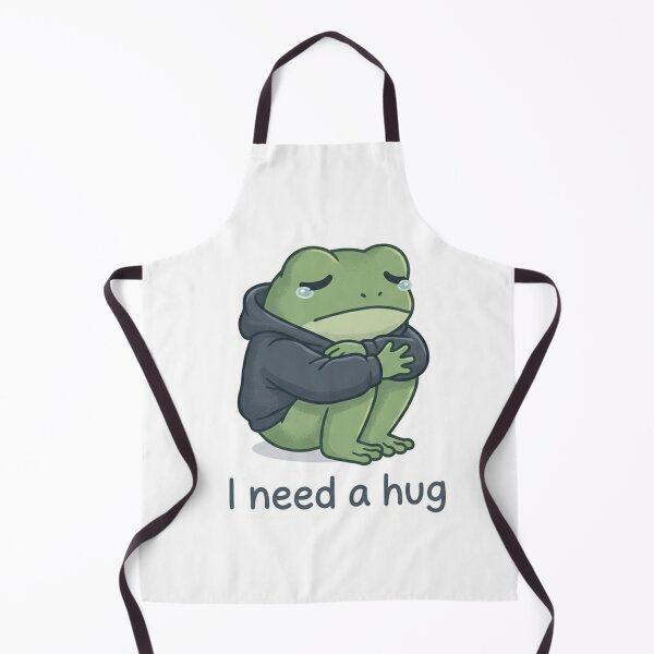 Item preview, I Need A Hug Frog – Cute Lonely Frog Sticker designed and sold by Elviqus Shop.