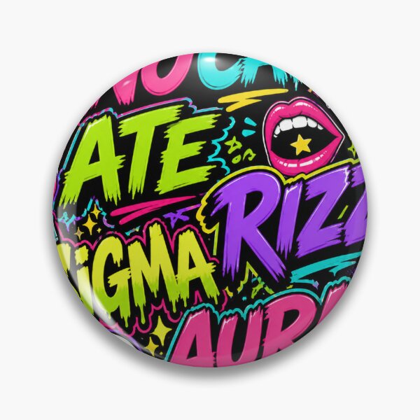 Item preview, Gen Z Slang Maximalist Typography Neon Sticker designed and sold by StickyLore.