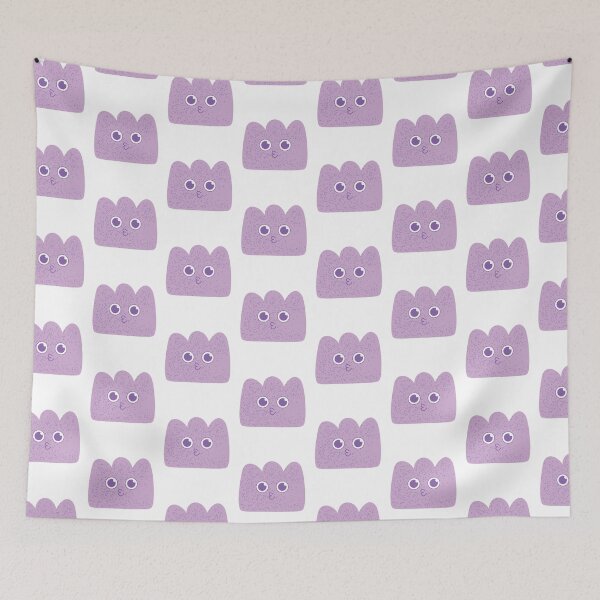 Item preview, Cute Purple Blob Character Design | Kawaii Pastel Cartoon | Adorable Aesthetic Face designed and sold by Umar Danish Arts.