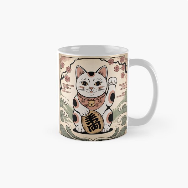 Item preview, Vintage Maneki Neko Lucky Cat  – Japanese Ukiyo-e Style designed and sold by Tamas Das.