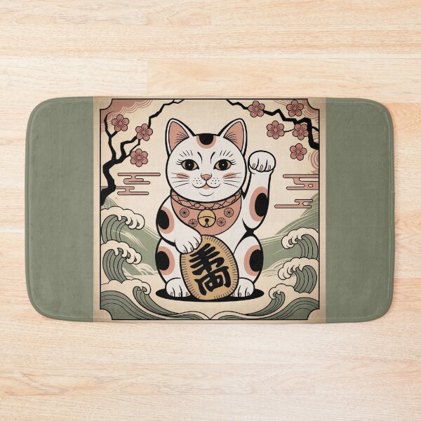 Item preview, Vintage Maneki Neko Lucky Cat  – Japanese Ukiyo-e Style designed and sold by Tamas Das.