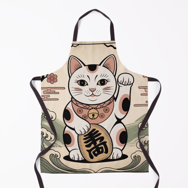 Item preview, Vintage Maneki Neko Lucky Cat – Japanese Ukiyo-e Style designed and sold by Tamas Das.