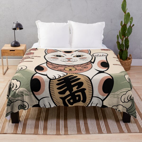 Item preview, Vintage Maneki Neko Lucky Cat – Japanese Ukiyo-e Style designed and sold by Tamas Das.
