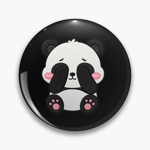 Item preview, Shy Panda Kawaii Cute Blushing Panda Cartoon Sticker designed and sold by ColorSplash123.