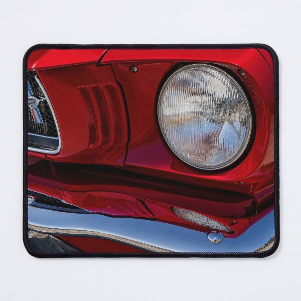 Item preview, Classic Ford Mustang Front Detail – Red Muscle Car Headlight Close-Up designed and sold by William A McCarthy.