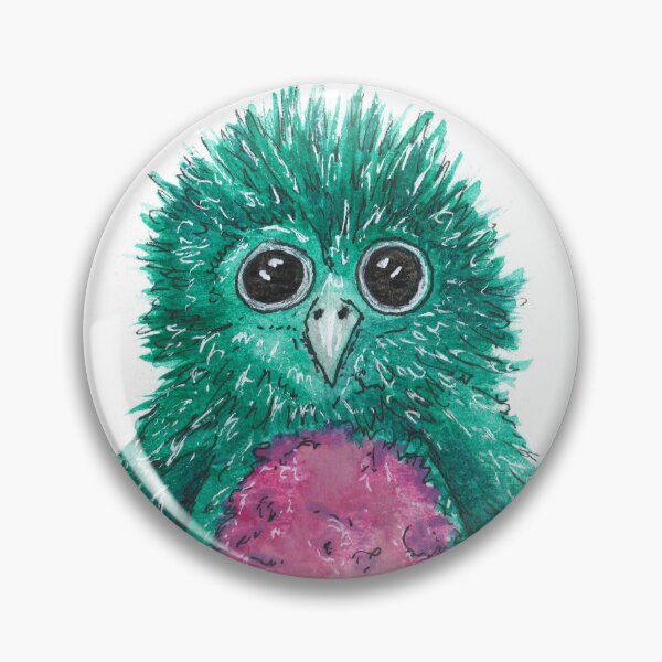 Item preview, Green fluffy bird designed and sold by AussiAllison.