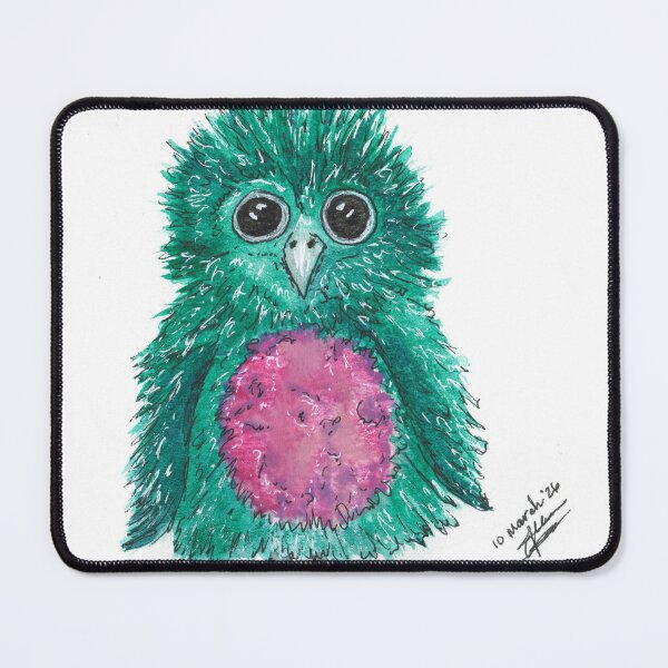 Item preview, Green fluffy bird designed and sold by AussiAllison.