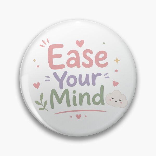 Item preview, Ease Your Mind Cute Pastel Design | Minimal Aesthetic Calm Quote Art designed and sold by Sanika arts .