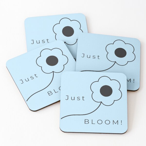 Item preview, Just Bloom! - Minimalist Flower Line Art Poster - Blue designed and sold by Très Joli Brothers.