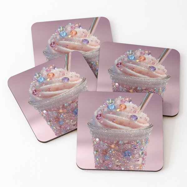 Item preview, Sparkling Pink Drink with Glitzy Gemstone Accents designed and sold by colorful-white.