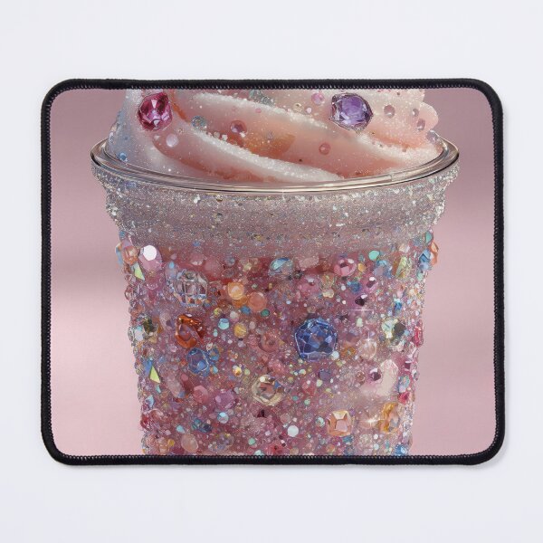 Item preview, Sparkling Pink Drink with Glitzy Gemstone Accents designed and sold by colorful-white.