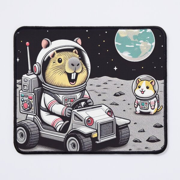 Item preview, Space Adventure – Astronaut Capybara & Hamster designed and sold by Dogandesighn.