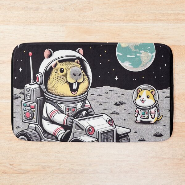 Item preview, Space Adventure – Astronaut Capybara & Hamster designed and sold by Dogandesighn.