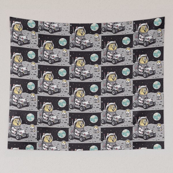 Item preview, Space Adventure – Astronaut Capybara & Hamster designed and sold by Dogandesighn.