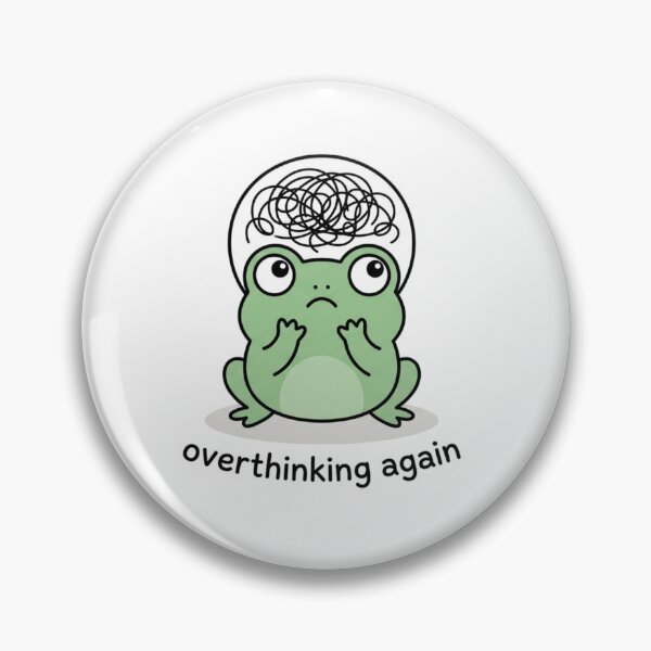 Item preview, Overthinking Again Frog – Anxiety Frog Sticker designed and sold by Elviqus Shop.