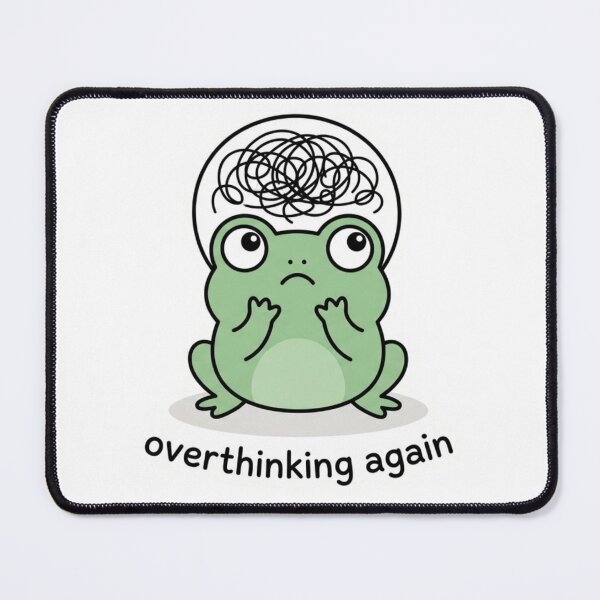 Item preview, Overthinking Again Frog – Anxiety Frog Sticker designed and sold by Elviqus Shop.