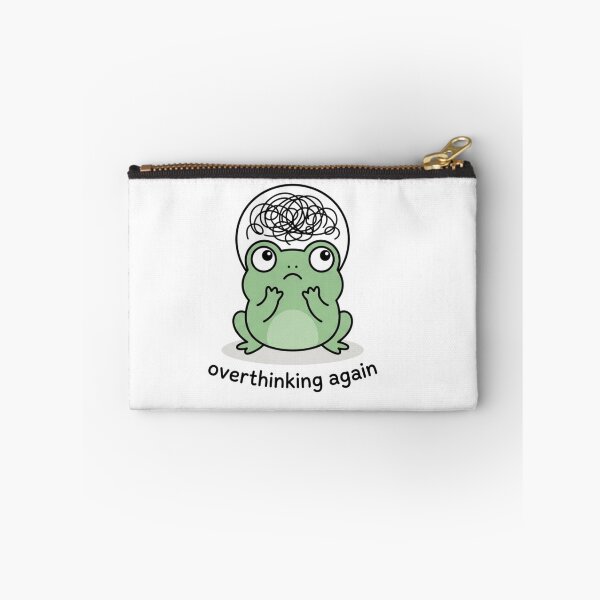 Item preview, Overthinking Again Frog – Anxiety Frog Sticker designed and sold by Elviqus Shop.