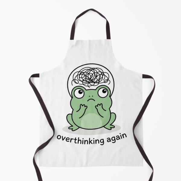Item preview, Overthinking Again Frog – Anxiety Frog Sticker designed and sold by Elviqus Shop.