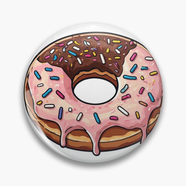 Item preview, dripping donut with sprinkles | cute dessert illustration designed and sold by insiya-art.