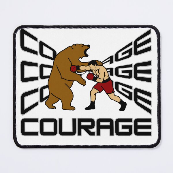 Item preview, Boxer vs Bear Motivational Courage Design designed and sold by JEVANStudio.