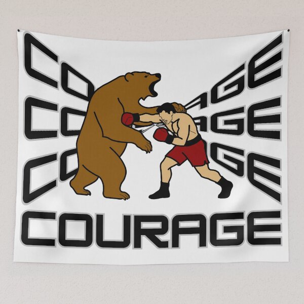 Item preview, Boxer vs Bear Motivational Courage Design designed and sold by JEVANStudio.