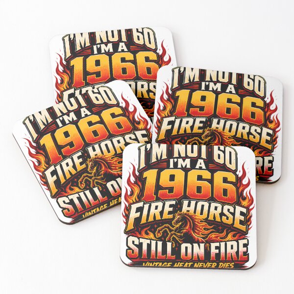 Item preview, I'm Not 60 I'm Fire Horse 1966 - Vintage Retro 60th Birthday Gift designed and sold by avinigav.
