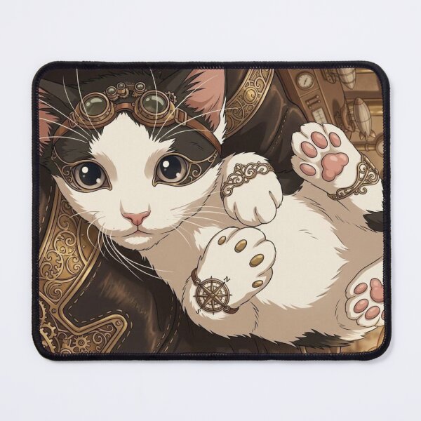 Item preview, Playful Steampunk Kitten on its Back designed and sold by Vyxorea.