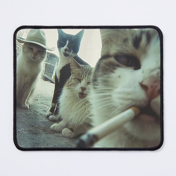 Item preview, Poster Smoking Cats Meme Selfie designed and sold by Geraldineromero.