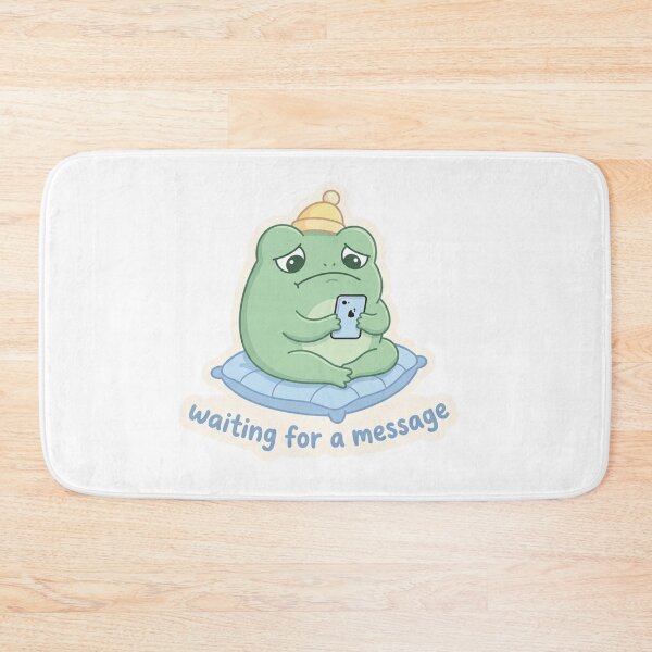 Item preview, Waiting For A Message Frog – Sad Relationship Frog Sticker designed and sold by Elviqus Shop.