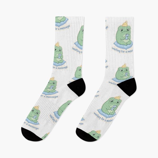 Item preview, Waiting For A Message Frog – Sad Relationship Frog Sticker designed and sold by Elviqus Shop.