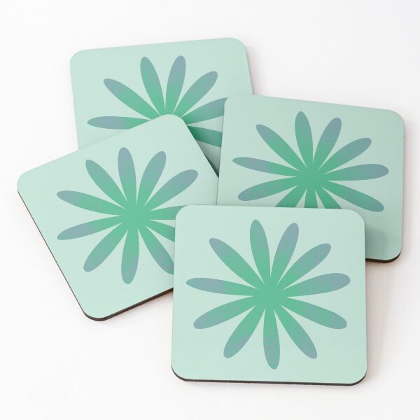 Item preview, A Bright Little Turquoise and Purple Flower Pattern designed and sold by Yulia Saraswati.