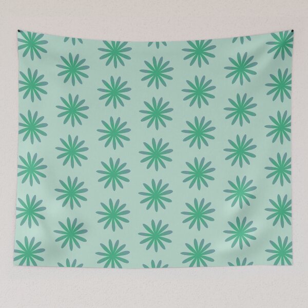 Item preview, A Bright Little Turquoise and Purple Flower Pattern designed and sold by Yulia Saraswati.