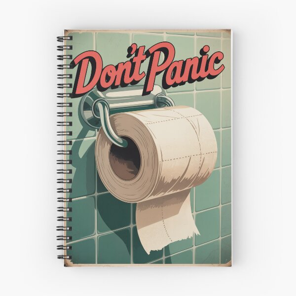 Item preview, Text “Don’t panic”. Funny toilet art designed and sold by GiriaGallery.