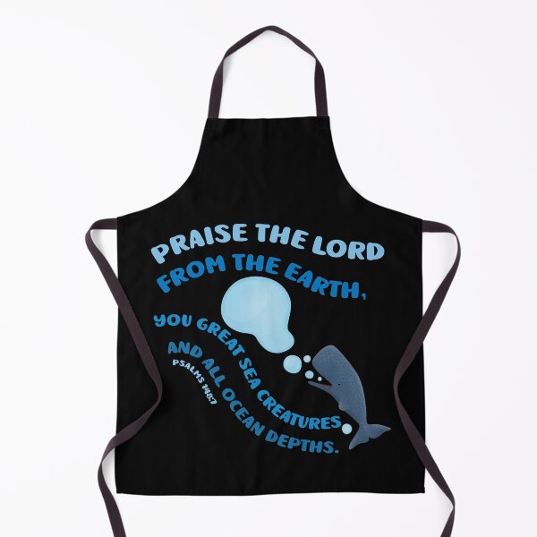 Item preview, Christian bible verse psalms 148:7 creation scripture cute whale typography design designed and sold by FrogFactory.